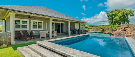 Hale Hiwa Hiwa - Backyard Pool & Covered Lanai - Parrish Kauai