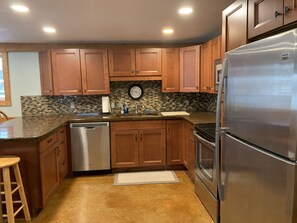 Fully stocked kitchen