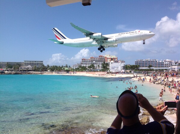 Arrival on the Caribbean island of St. Maarten