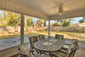 Back Patio | Outdoor Dining | Spacious Yard