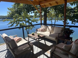 Covered porch on upper level where you are likely to spend much of your time