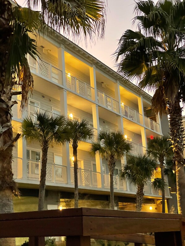 View of building from the dock area.