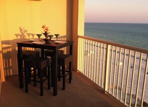 Beachfront balcony