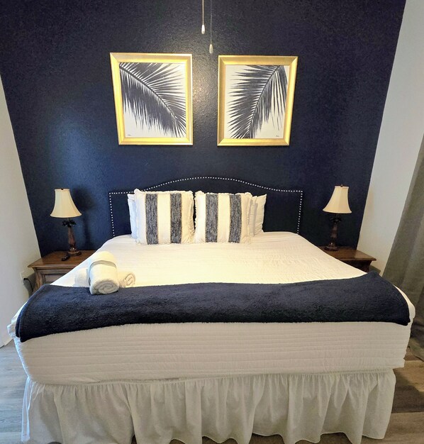 Master bedroom king size bed