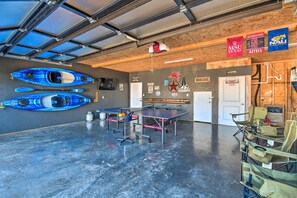 Garage Game Room | Ping Pong Table | Kayaks