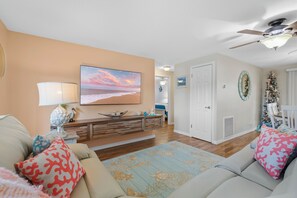 Living room with flat screen TV