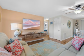 Living room with flat screen TV