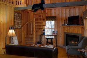 Living Room with Gas Logs