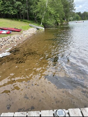 Excellent sand bottom frontage for swimming and playing in the lake 