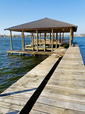 Spacious Dock allows for cool days year-round. Includes bar and dock furniture 