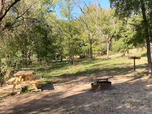 Campsite has shade