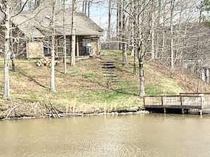 Home just steps from the lake and dock. 