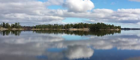 Standing on US soil, looking east, this is the view of Canada.