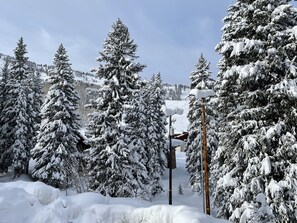 View of slopes from living room