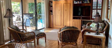 Living room with Murphy bed