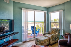 Living Room with Beautiful Views and Balcony Access