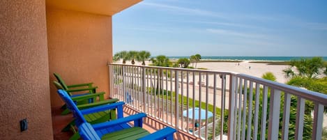 Comfortable Outdoor Seating on Private Beachfront Balcony