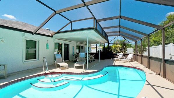 Heated private pool