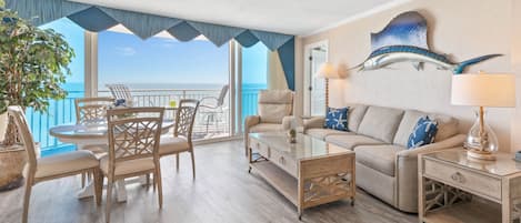 Living Dining Room with Balcony Doors Open