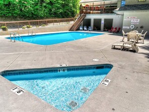 Community pools just down the hill you have access to during your stay! 