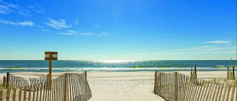 Beach View from the Gulfside Townhomes Deck  