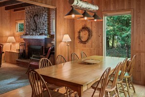 Large dining room table, seats 10