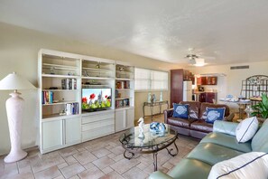 Living Room offers a Love Seat, Sleeper Sofa, and Flat Screen TV