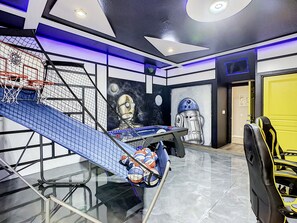 Play Basketball, Air Hockey And Video Games