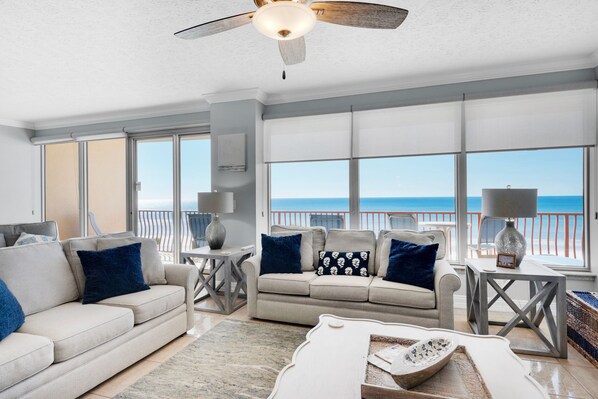 Living room with incredible views