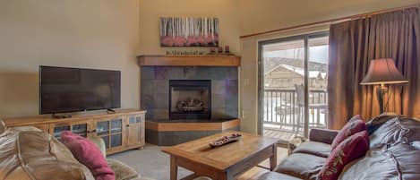 Living Area with Fireplace