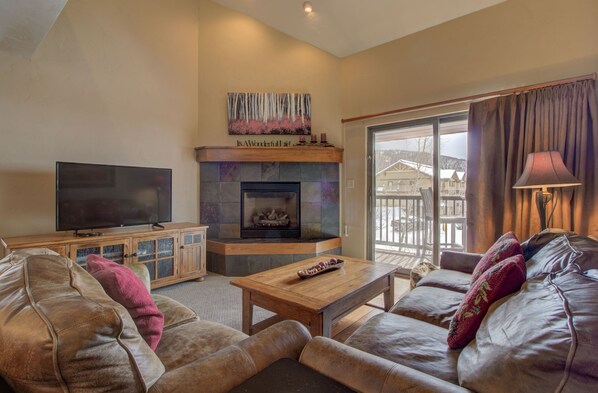 Living Area with Fireplace