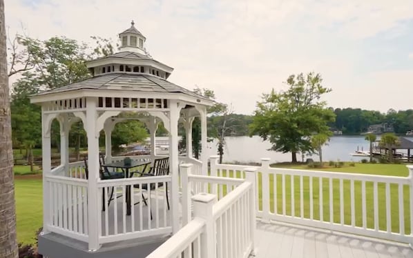 Gazebo overlooking the water