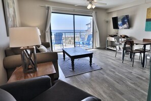 Gulf front living room.