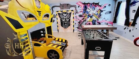 Transformers Bedroom with Games