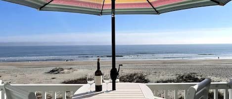 Gorgeous view of the ocean from private patio.