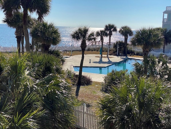 Private Deck with views of Ocean & Ocean Point Pool