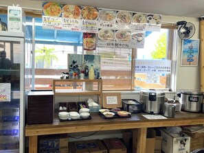 ◆Customers with a plan that includes breakfast will be served a set meal of the day from Kuwatchi Aozora Shokudo, which is adjacent to the facility.