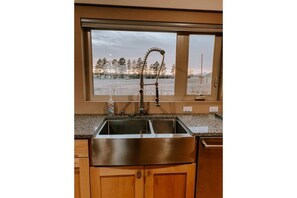 Modern kitchen with amazing view of Sweet Grass Hills