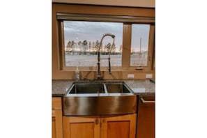 Modern kitchen with amazing view of Sweet Grass Hills