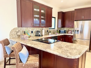 amazing and roomy kitchen, with all the goodies you need away from home.