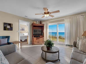 Living room with gulf view