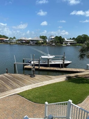 Beautiful docks out front of the house!