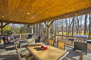 Covered Deck | Gas Grill | Outdoor Dining | Golf Course Views