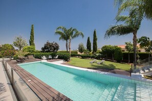 Pool surrounded by decking