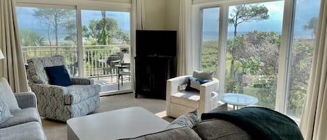 Living Area with Amazing Ocean Views!