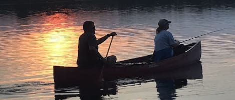 Time for fishing at dusk.