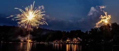 Fireworks over the lake