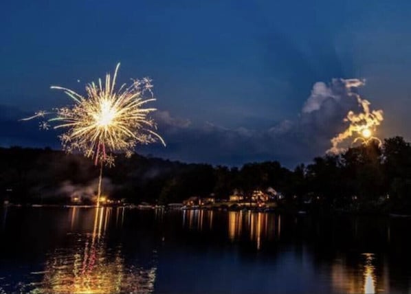 Fireworks over the lake
