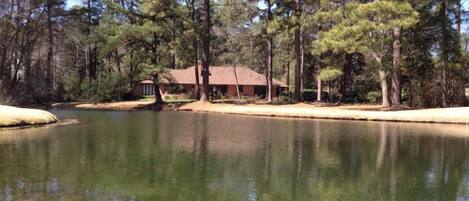 View of Pond House from the #5 fairway just off the tee box