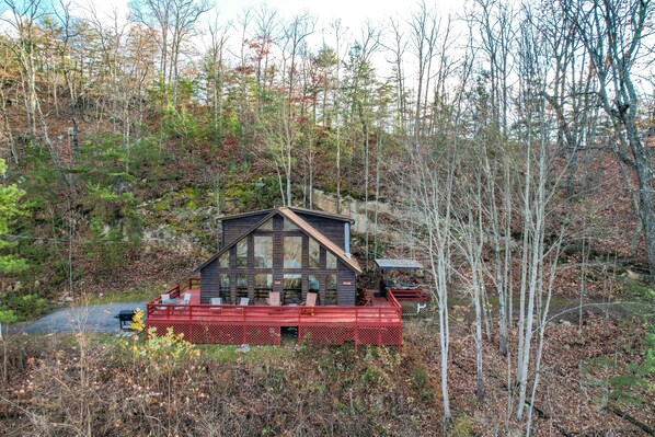 Secluded cabin.